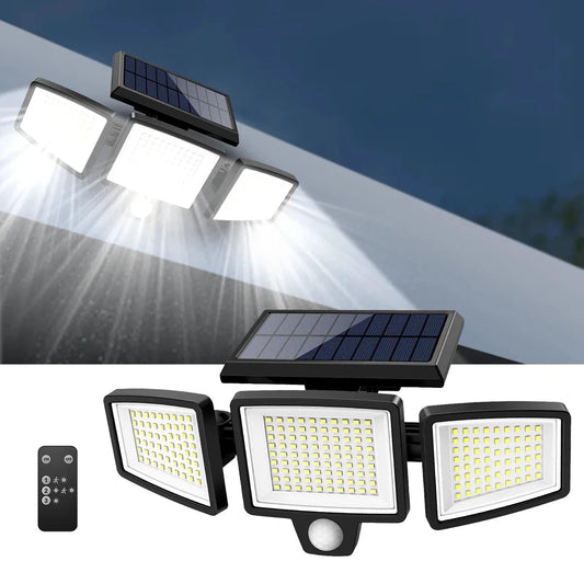 Luz exterior LED com sensor de movimento, resistente à água