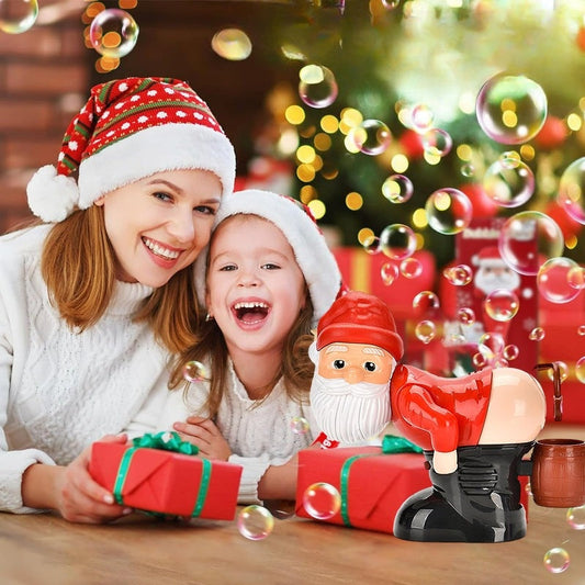 Máquina de bolhas do Pai Natal (com luzes e música)