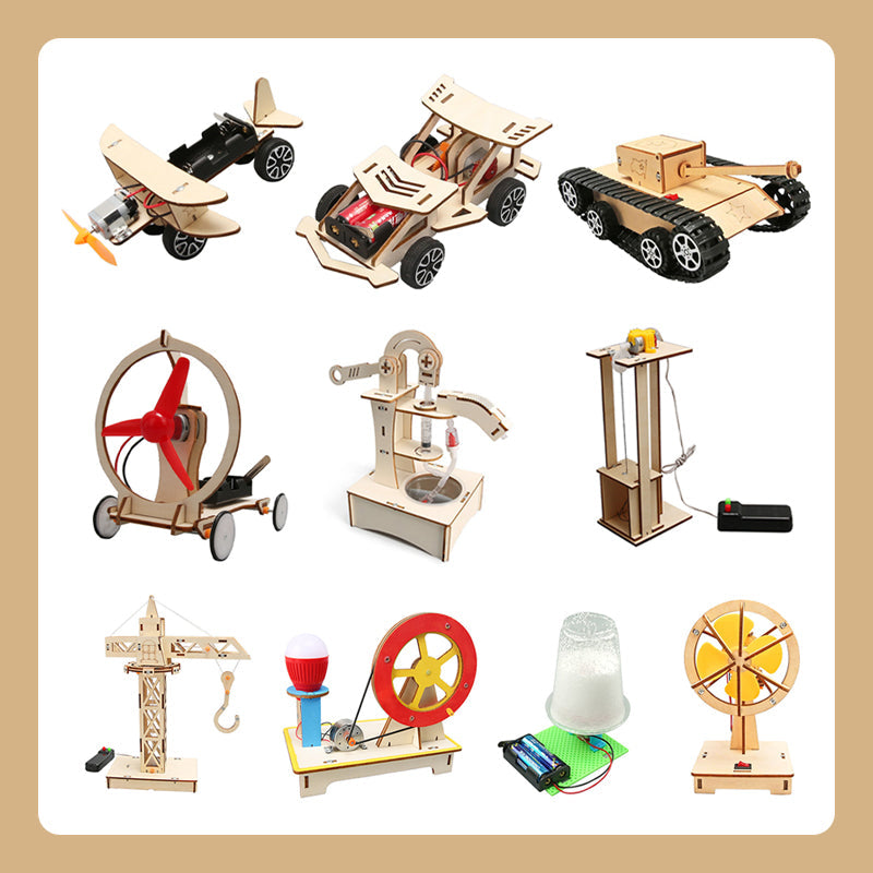 Brinquedos técnicos criativos feitos à mão