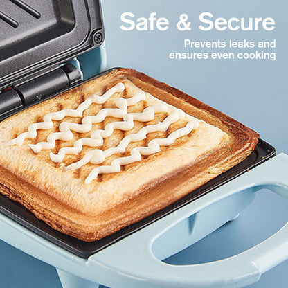 Sanduicheira multifuncional compacta — pequeno-almoço quente em apenas 3 minutos