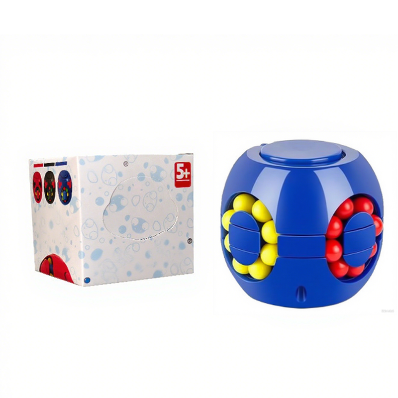 Cubo mágico rotativo com bolinhas – Brinquedo antisstress tipo quebra-cabeça
