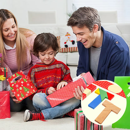 Quebra-cabeça de madeira em forma de T para crianças e adultos