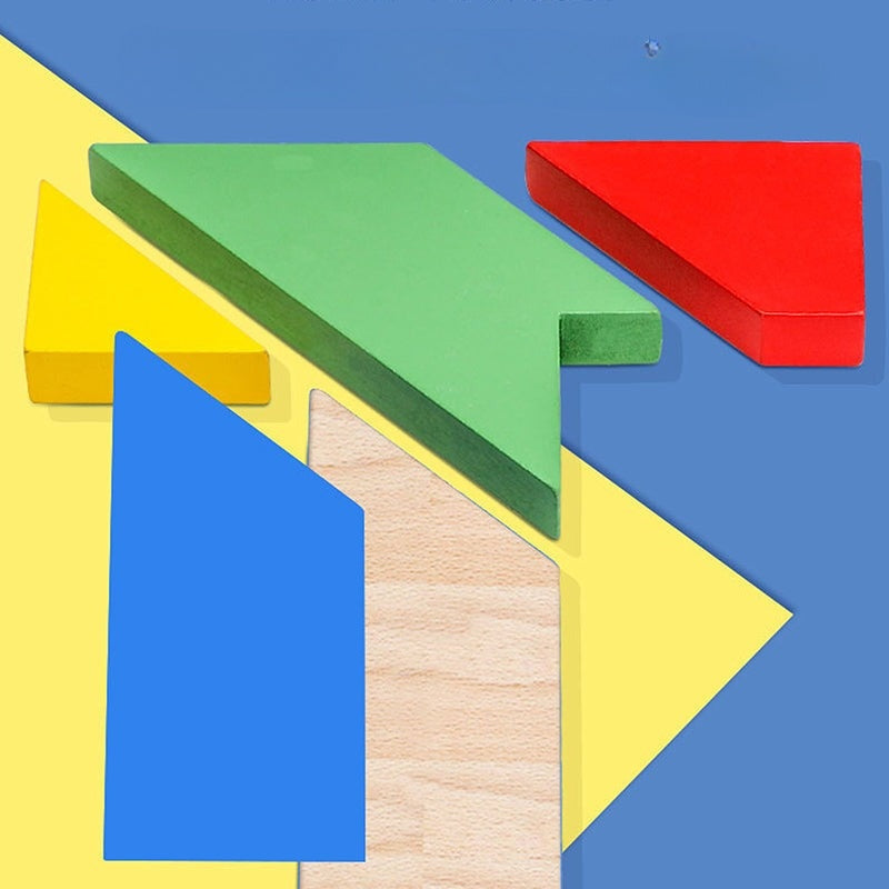 Quebra-cabeça de madeira em forma de T para crianças e adultos