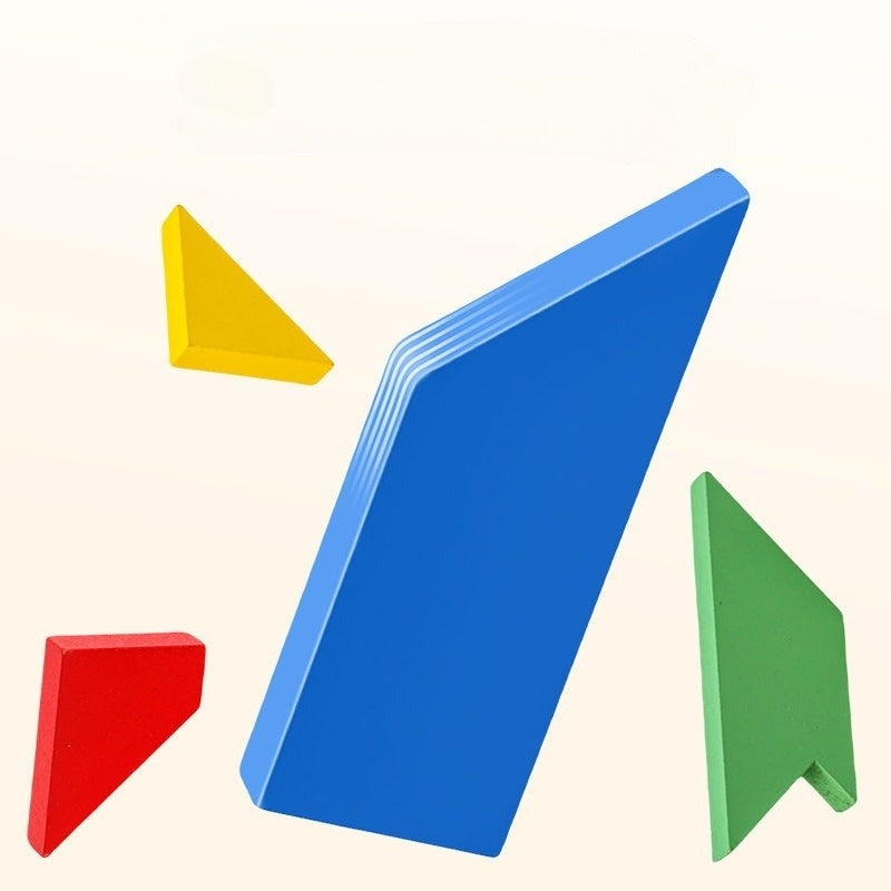 Quebra-cabeça de madeira em forma de T para crianças e adultos