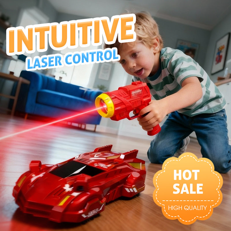 Carro RC para crianças controlado por laser que anda nas paredes