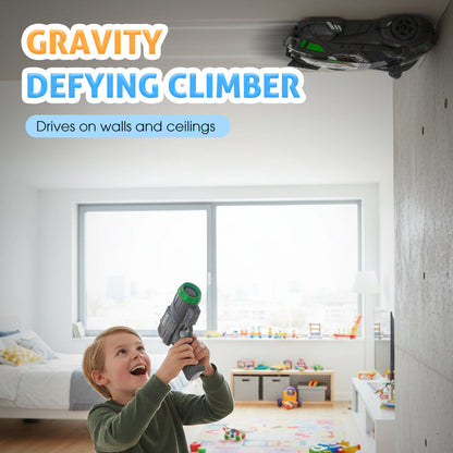 Carro RC para crianças controlado por laser que anda nas paredes