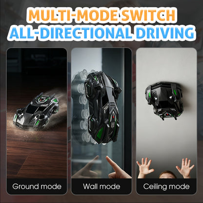 Carro RC para crianças controlado por laser que anda nas paredes